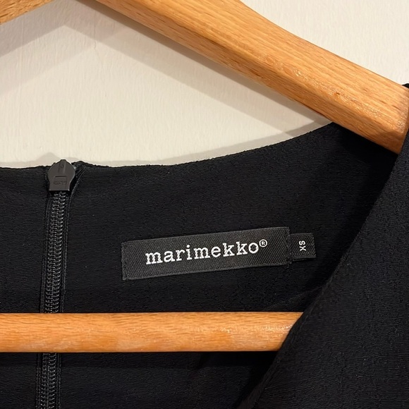 MARIMEKKO Maarie Half Sleeve Round Neck Blouse Tunic Viscose Zipper Back XS EUC - Picture 3 of 9